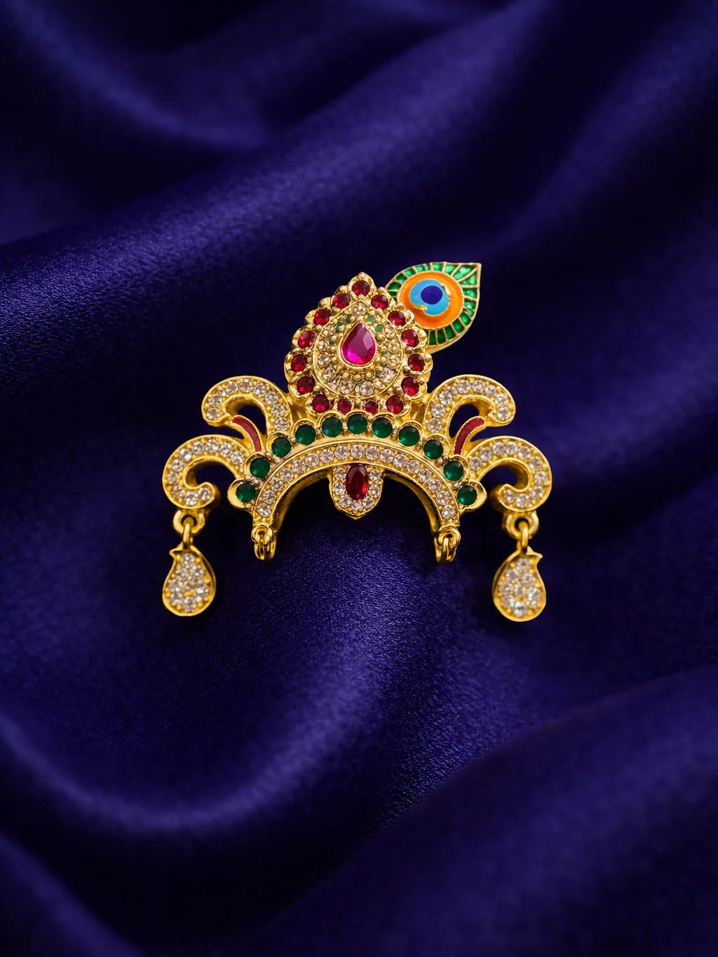 Shri Govind Tilak Mukut Magenta & Green