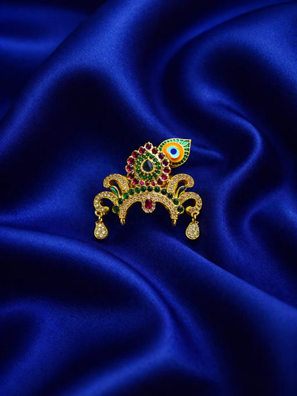 Shri Govind Tilak Mukut Magenta & Green