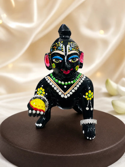 Shvet Ratna AD Bangles for Laddu Gopal with sparkling American diamond stones and white gemstone-inspired design