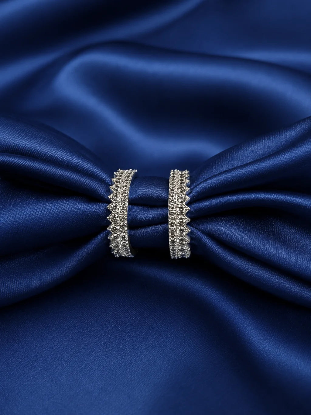 Shvet Ratna AD Bangles for Laddu Gopal with sparkling American diamond stones and white gemstone-inspired design