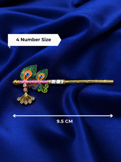Shyam Morpankh Bansuri for Thakur Ji with elegant peacock feather-inspired design