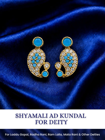 Shop Shyamali AD Kundal for Deity, featuring sparkling AD stones for an elegant finishing touch to daily, festive and temple shringar.
