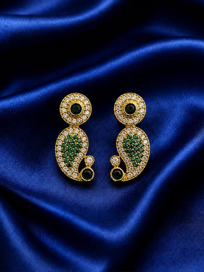 Shop Shyamali AD Kundal for Deity, featuring sparkling AD stones for an elegant finishing touch to daily, festive and temple shringar.
