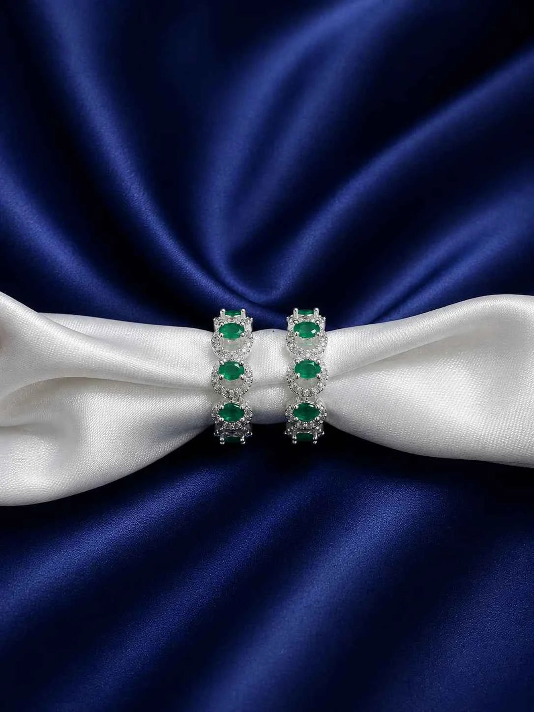 Silver-Plated AD Bangles for Deity