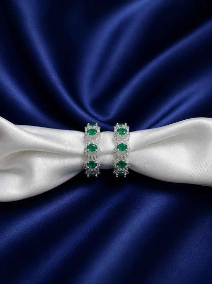 Premium Silver Plated American Diamond Bangles for Deity