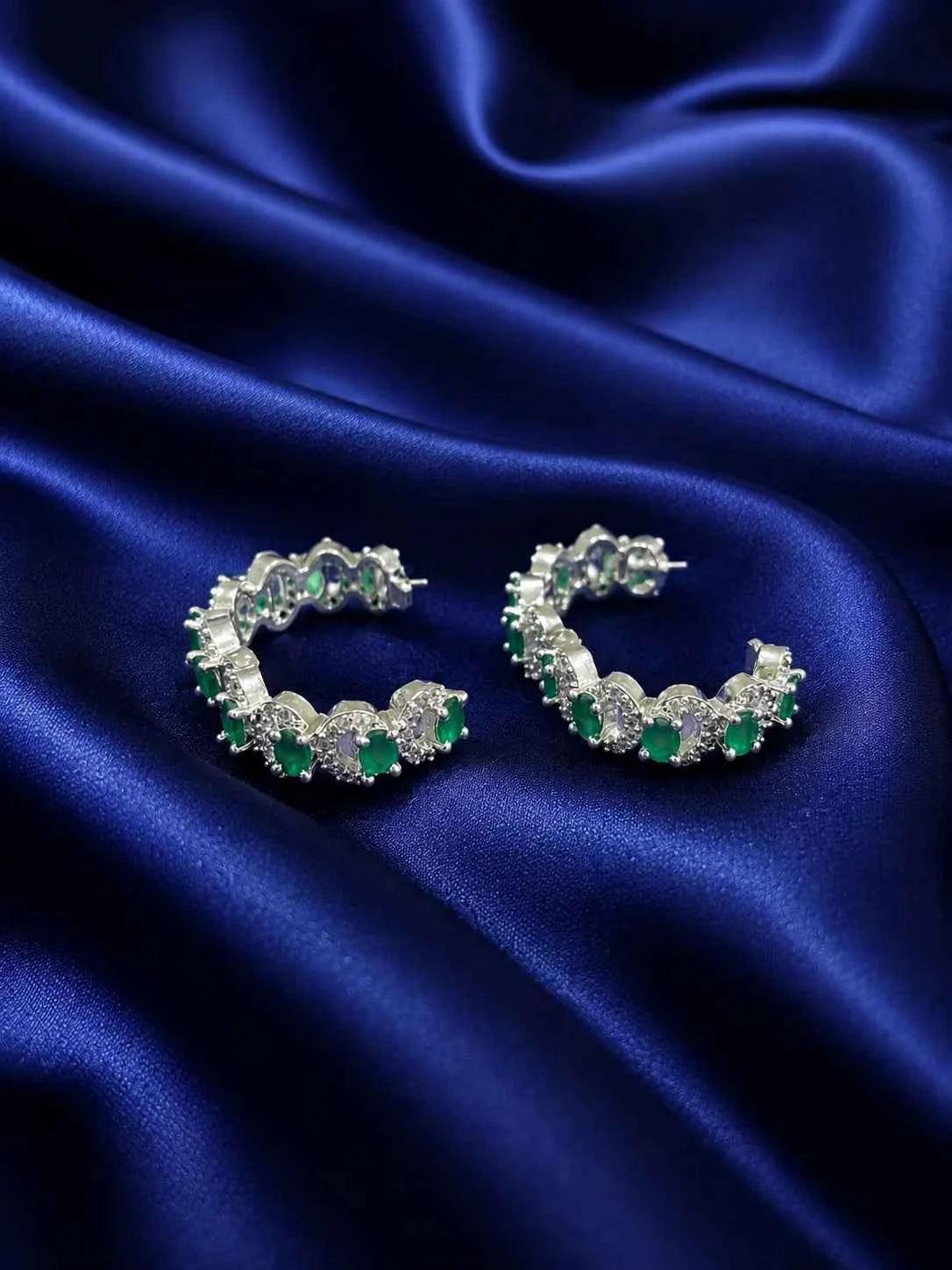 Premium Silver Plated American Diamond Bangles for Deity