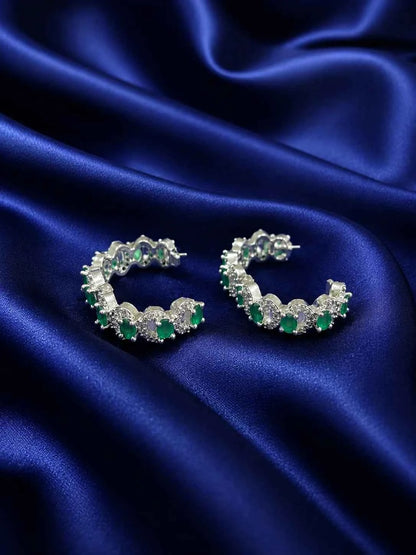 Premium Silver Plated American Diamond Bangles for Deity