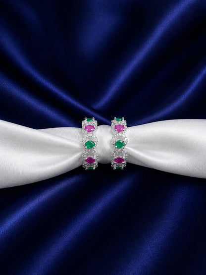 Premium Silver Plated American Diamond Bangles for Deity