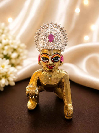 Silver Royal Mukut for Deity