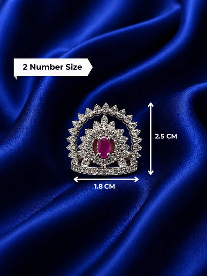 Silver Royal Mukut for Deity