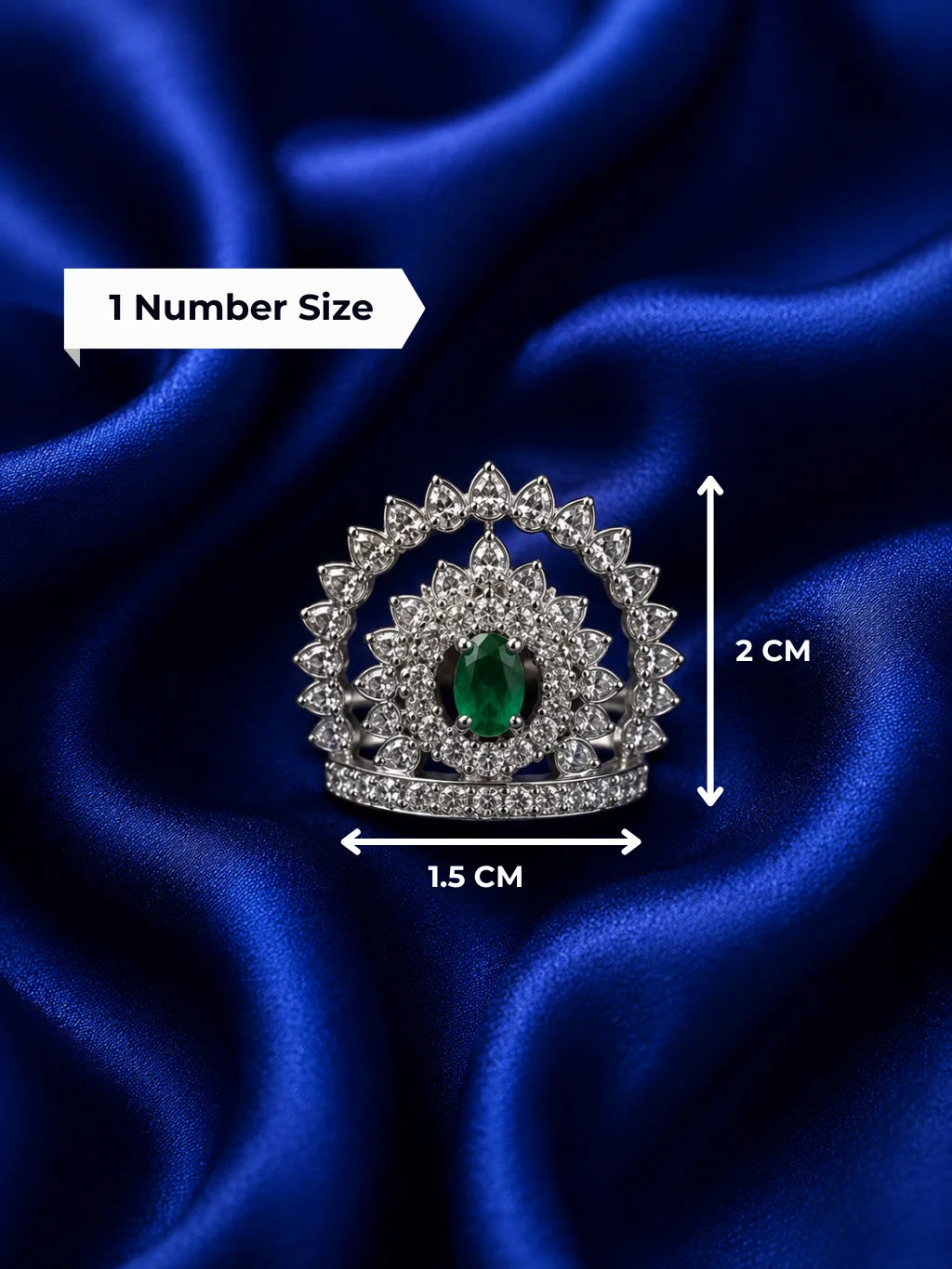 Silver Royal Mukut for Deity