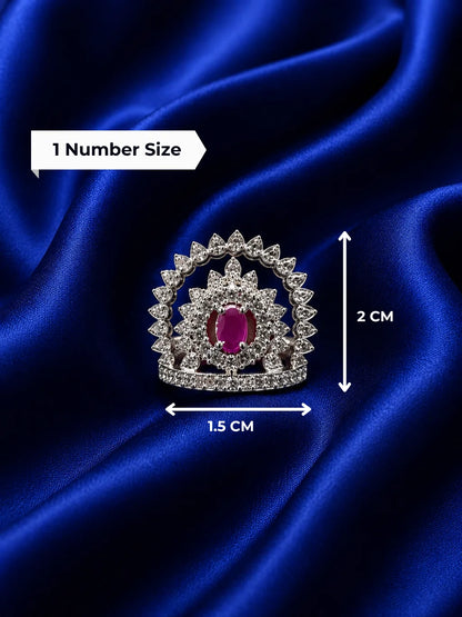 Silver Royal Mukut for Deity