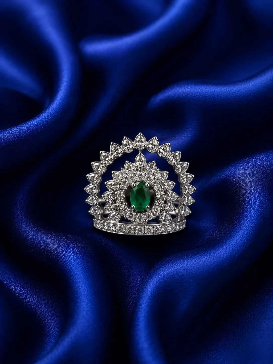 Silver Royal Mukut for Deity