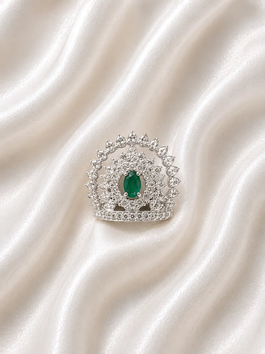 Silver Royal Mukut for Deity