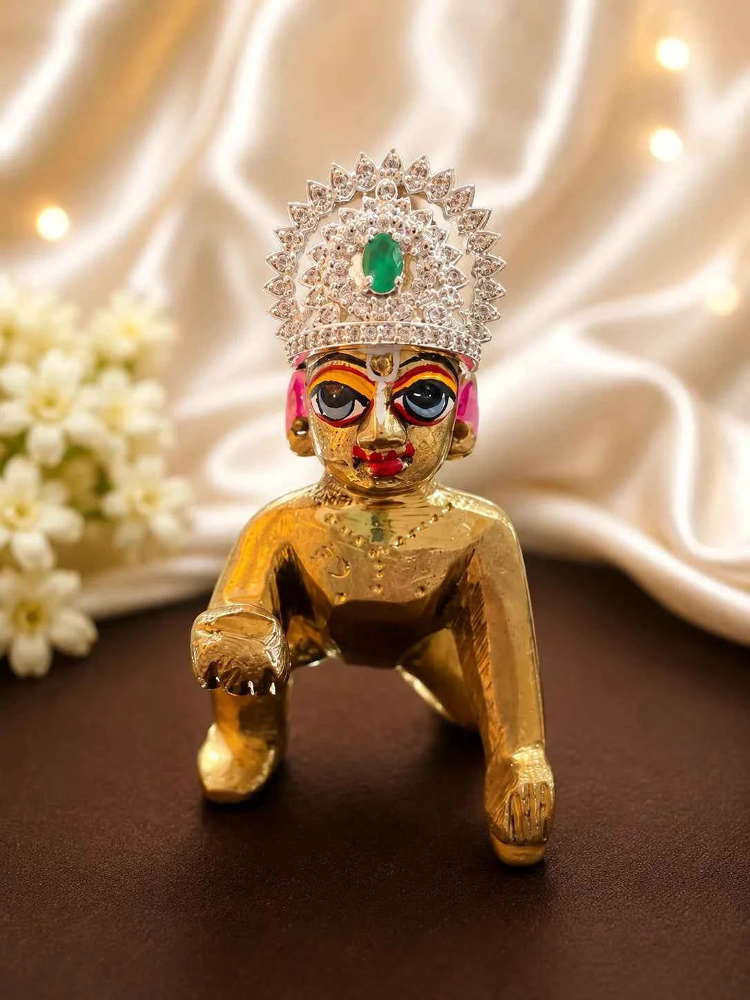 Silver Royal Mukut for Deity