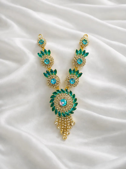 Sky Blue Designer Necklace for Deity