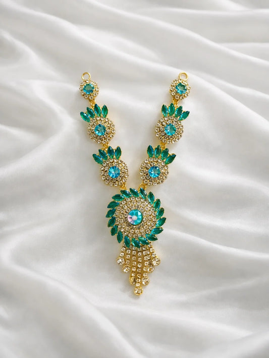 Sky Blue Designer Necklace for Deity