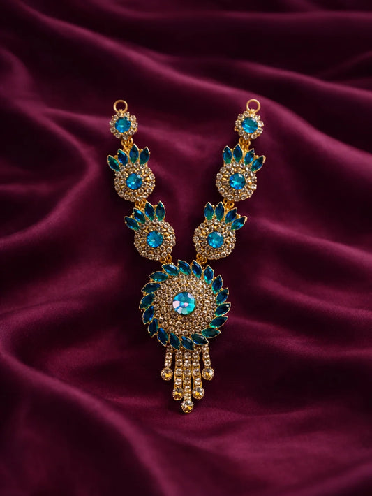 Sky Blue Designer Necklace for Deity