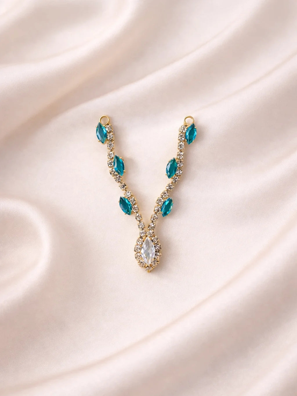 Sky blue colour Laddu Gopal jewellery for peaceful divine shringar