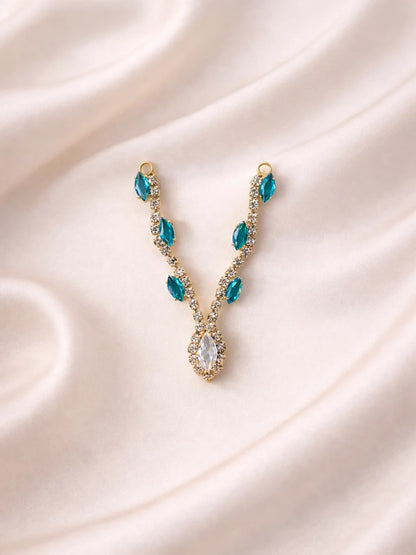 Sky blue colour Laddu Gopal jewellery for peaceful divine shringar