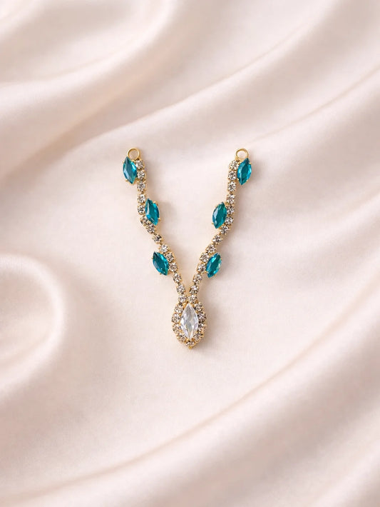 Sky blue colour Laddu Gopal jewellery for peaceful divine shringar