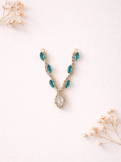 Sky blue colour Laddu Gopal jewellery for peaceful divine shringar