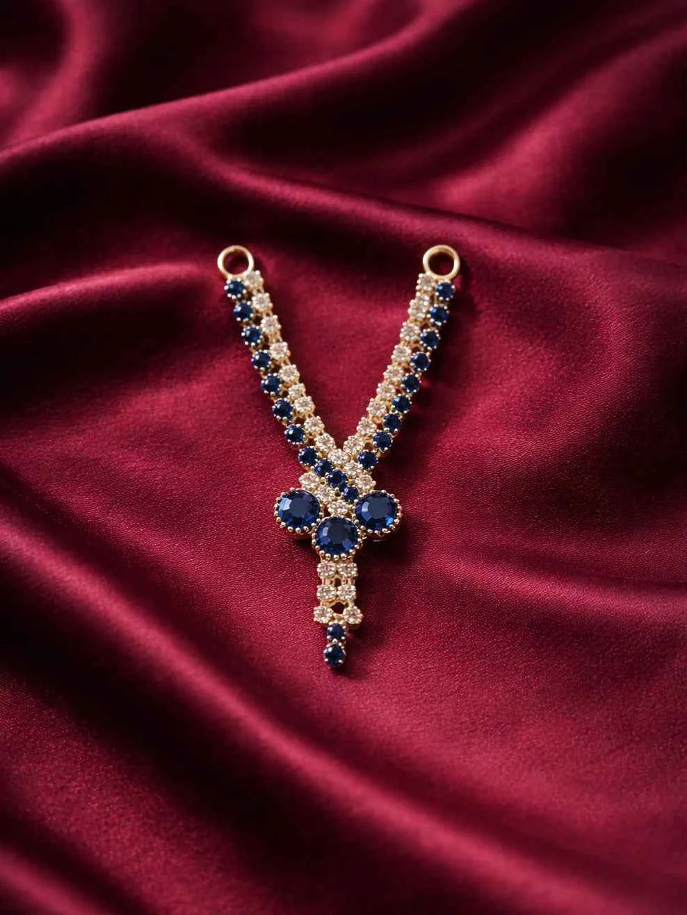 Laddu Gopal Jewellery - Steel Blue Stone
