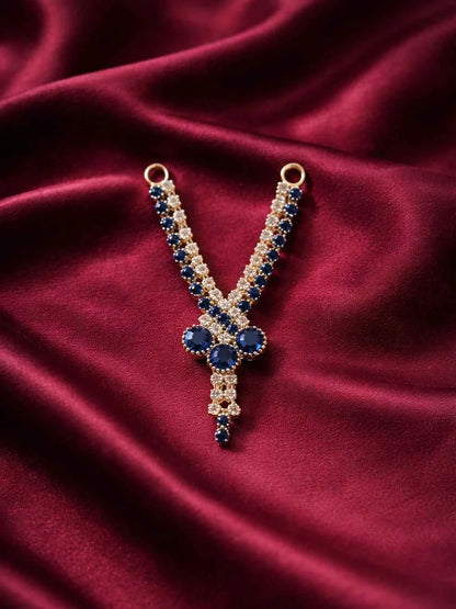 Laddu Gopal Jewellery - Steel Blue Stone