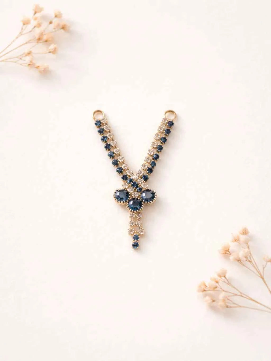 Laddu Gopal Jewellery - Steel Blue Stone