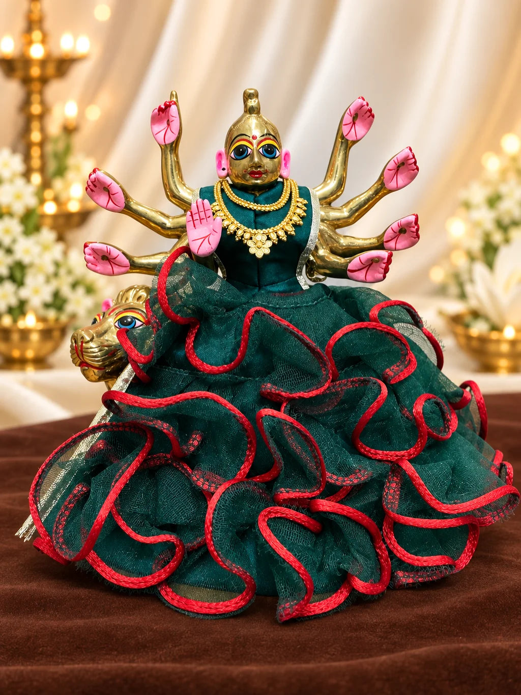 Sumanika Gold Plated Haar Set of 2 for Jugal Jodi and deity shringar
