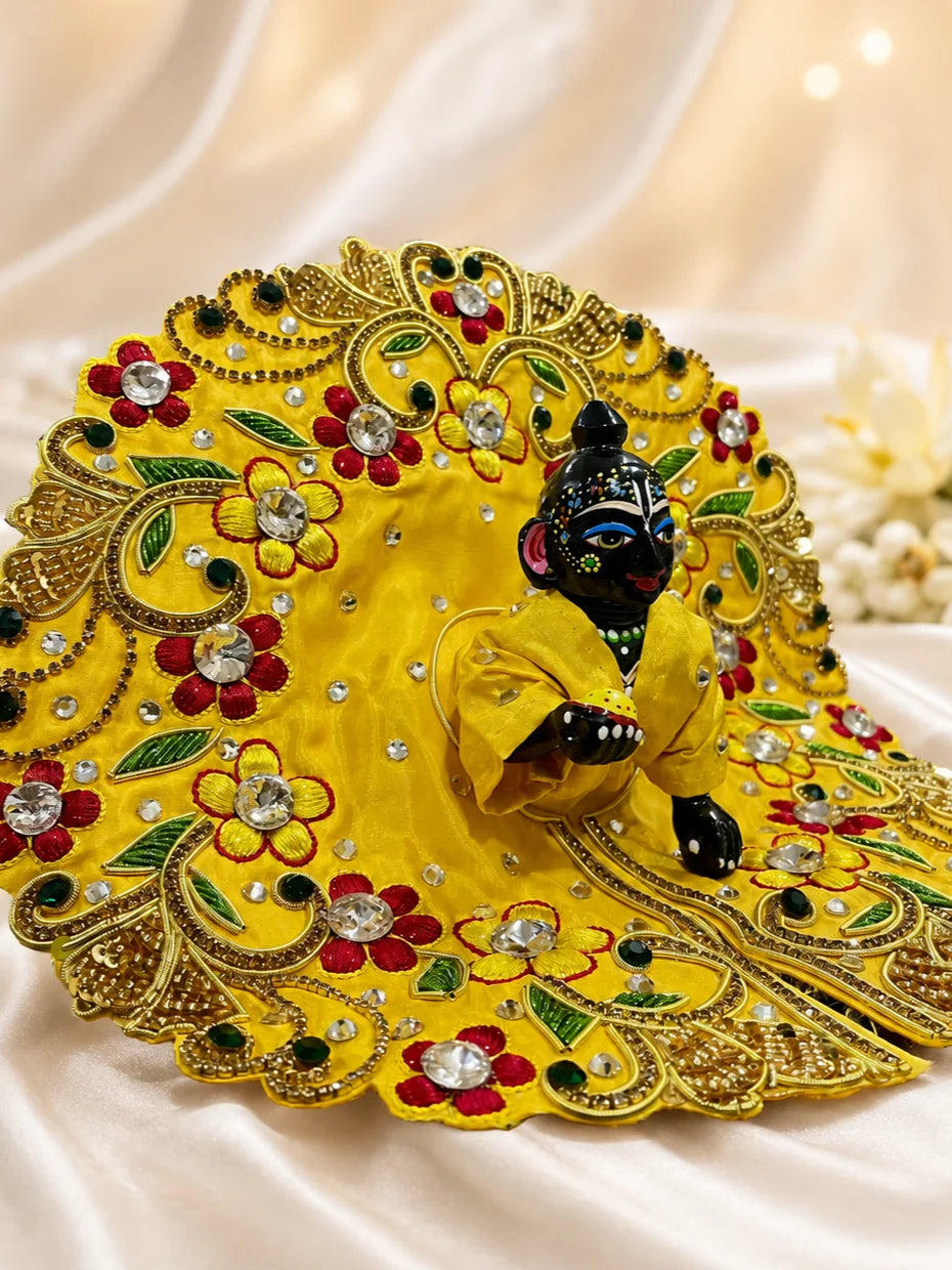 Sunshine Floral Poshak for Laddu Gopal