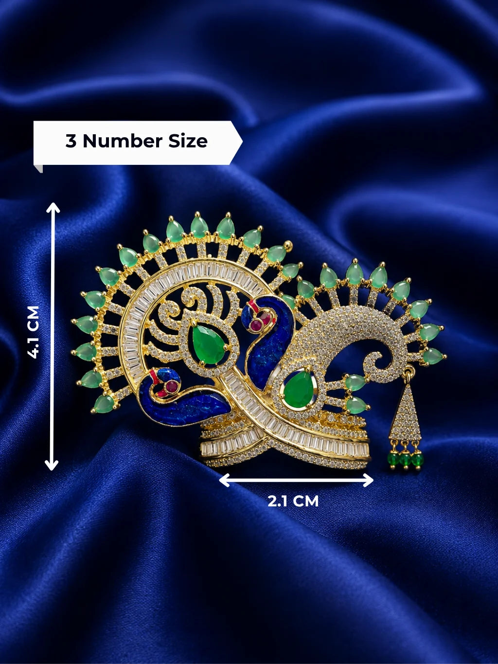 Surya AD Mukut for Laddu Gopal with sparkling American diamond crown design