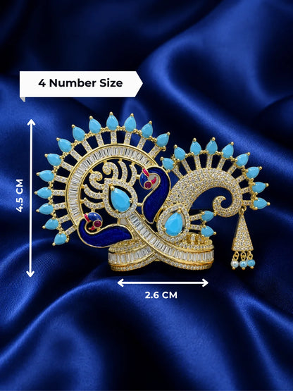 Surya AD Mukut for Laddu Gopal with sparkling American diamond crown design