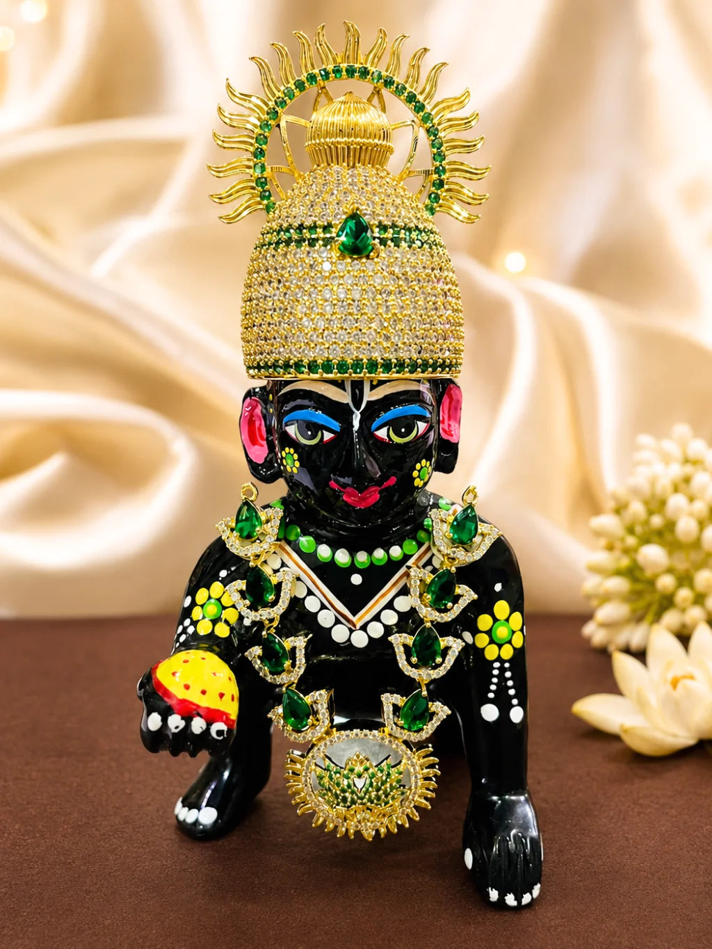 Surya Mahal AD Jewellery Set, featuring radiant stonework and a majestic design for royal everyday and festive shringar.