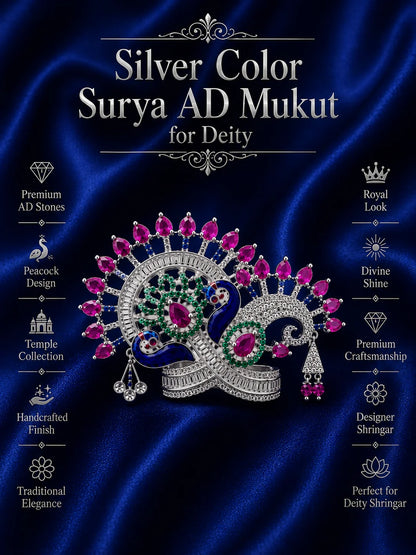 Surya AD Mukut for Laddu Gopal with sparkling American diamond crown design
