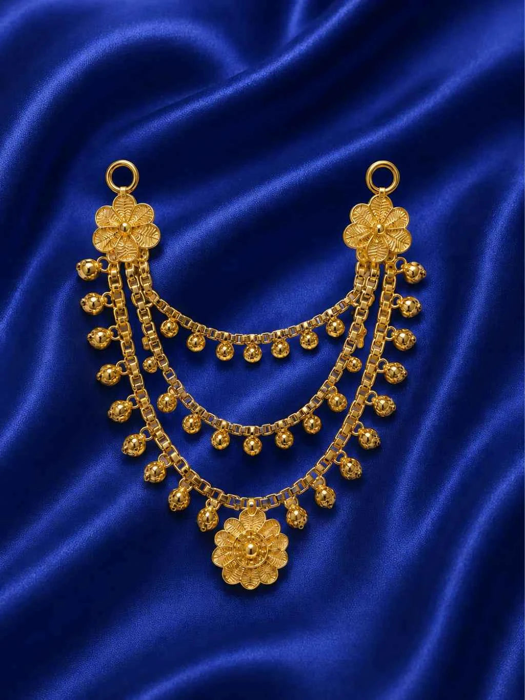 Swarn Pushpa Gold Plated Haar for Deity