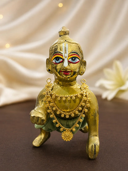 Swarn Pushpa Gold Plated Haar for Laddu Gopal, Radha Rani, Ram Lalla, Mata Rani and Other Deities