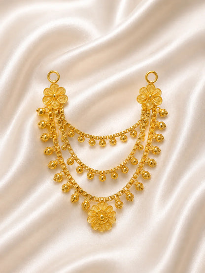 Swarn Pushpa Gold Plated Haar for Deity