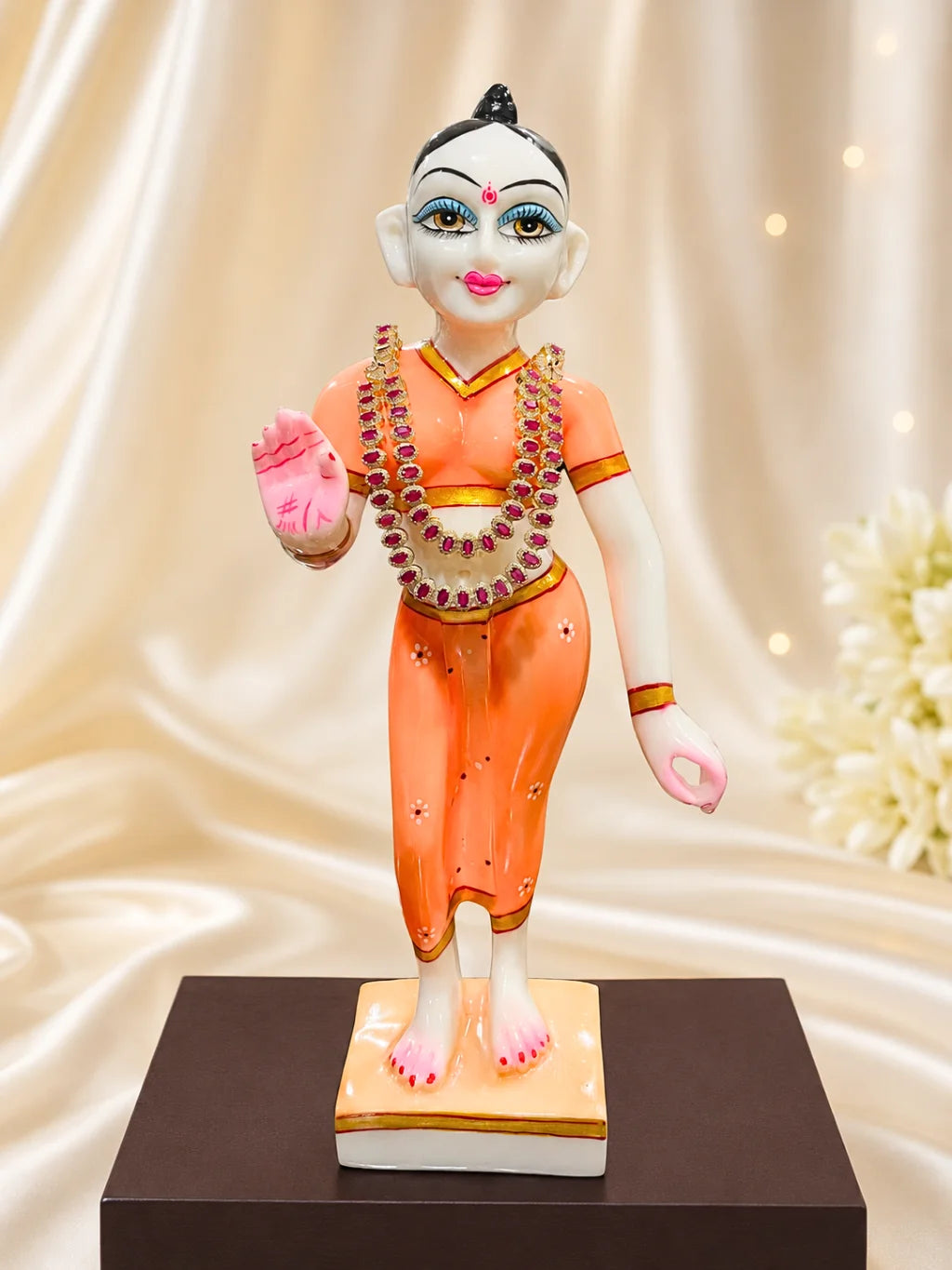 Tarangini AD Haar for Jugal Jodi, featuring sparkling AD stones and graceful layered styling for elegant Radha Krishna shringar.
