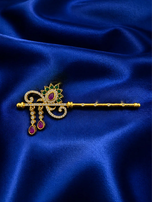 Teardrop Adorned Murli for Deity