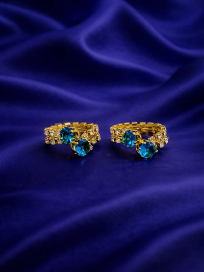 Turquoise Stone Laddu Gopal Bangles – Divine Shringar Collection