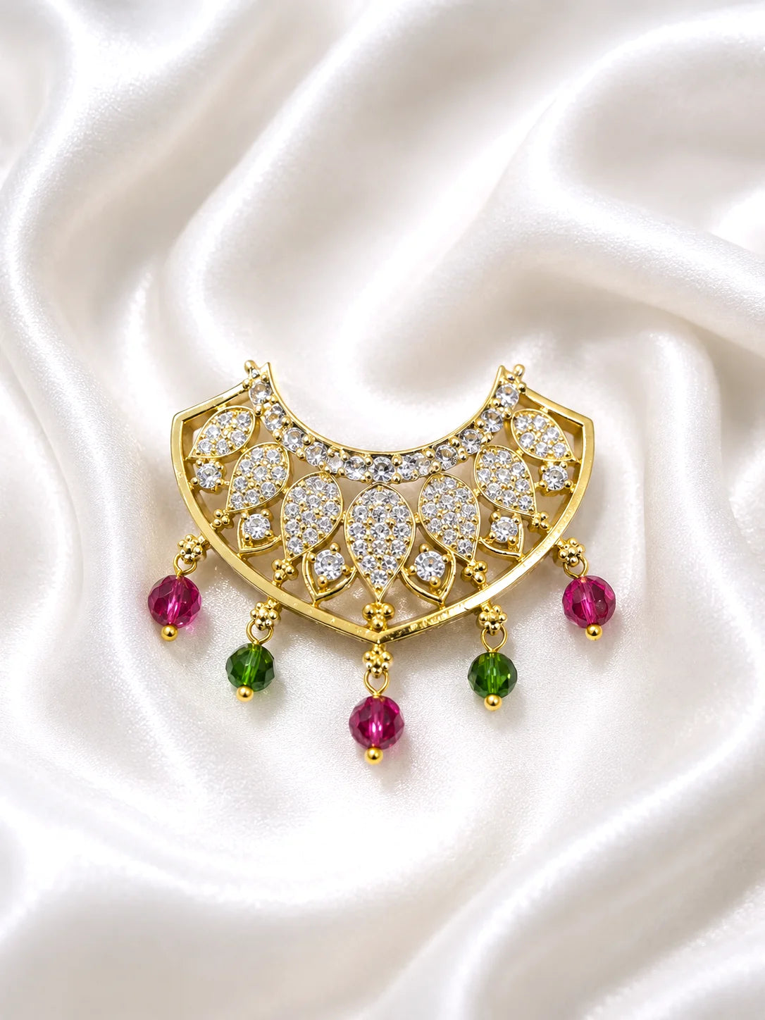 Premium Utsav Layered Hasli Choker with Elegant Drop Accents for Deities