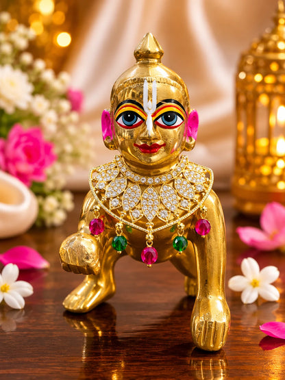 Premium Utsav Layered Hasli Choker with Elegant Drop Accents for Deities
