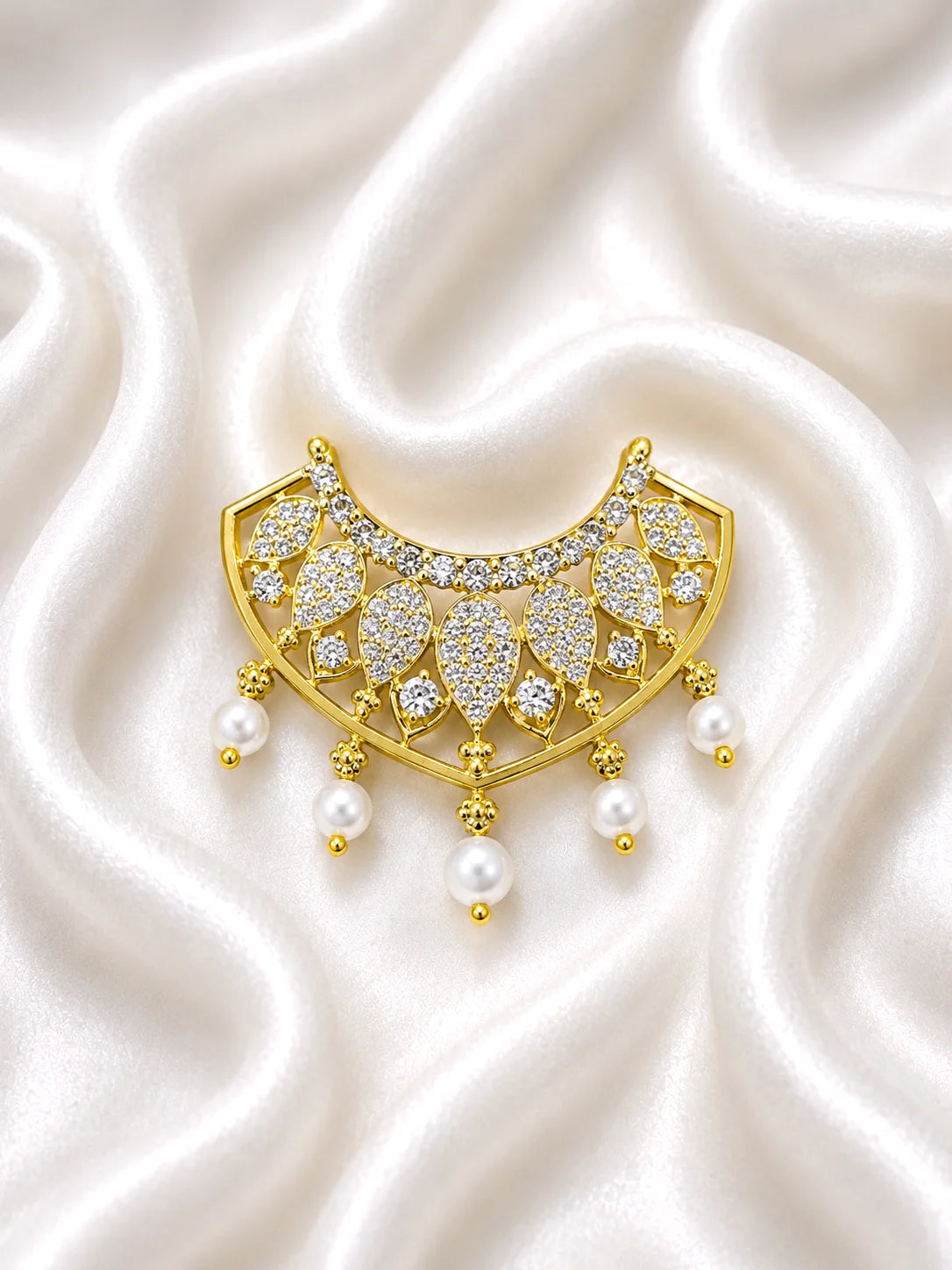 Premium Utsav Layered Hasli Choker with Elegant Drop Accents for Deities