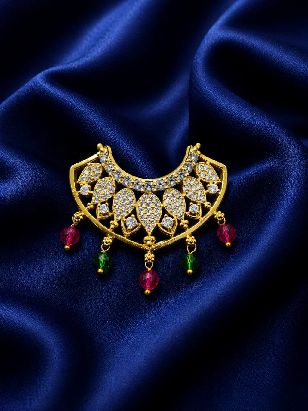 Premium Utsav Layered Hasli Choker with Elegant Drop Accents for Deities