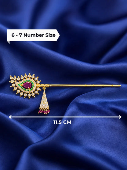 Venu Ratna AD Stone Bansuri for Deity and Laddu Gopal Shringar