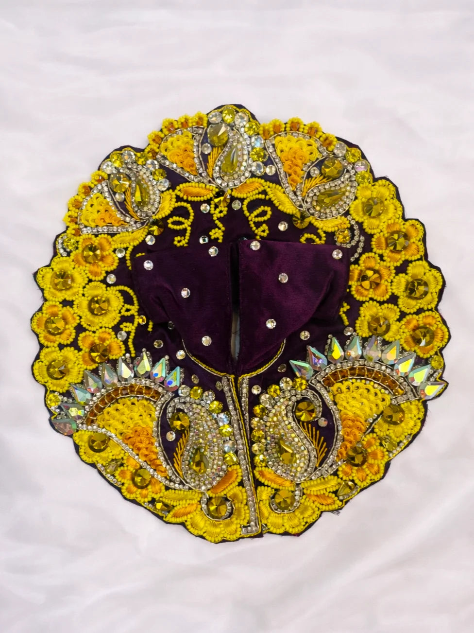 Wine color heavy work Laddu Gopal poshak for royal shringar