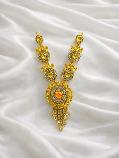 Yellow Designer Necklace for Deity