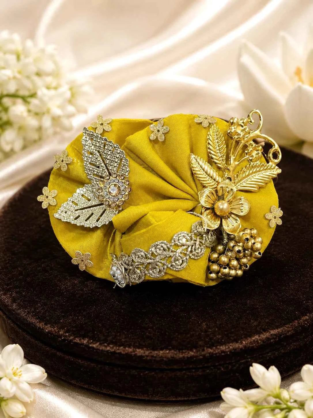 Yellow Chanderi Silk Laddu Gopal Dress