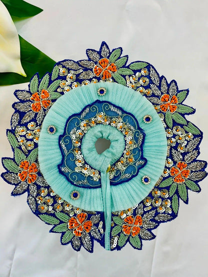 Celestial Blue Zari Embroidered Dress - Mero Kanha Ji